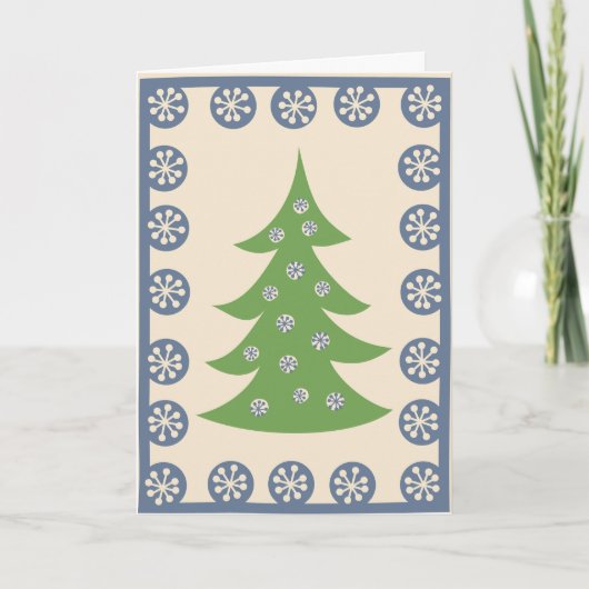 Whimsical Holiday Tree Card Bedankkaart (Voorkant)