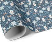 Whimsical Holiday Wrapping Paper Flat Sheet Cadeaupapier (Rol Hoek)