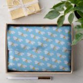 Whimsical hommel blauw wit tissuepapier (Geschenk)