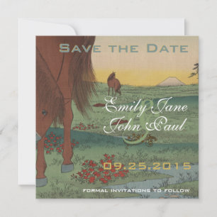 Whimsical Horse Save the Date  Japans