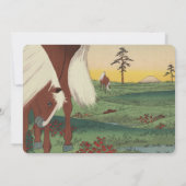 Whimsical Horse Wedding Invitations Kaart (Achterkant)