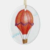 Whimsical  Hot Air Ballon Keramisch Ornament (Rechts)