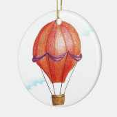 Whimsical  Hot Air Ballon Keramisch Ornament (Links)