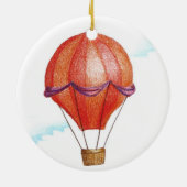 Whimsical  Hot Air Ballon Keramisch Ornament (Achterkant)