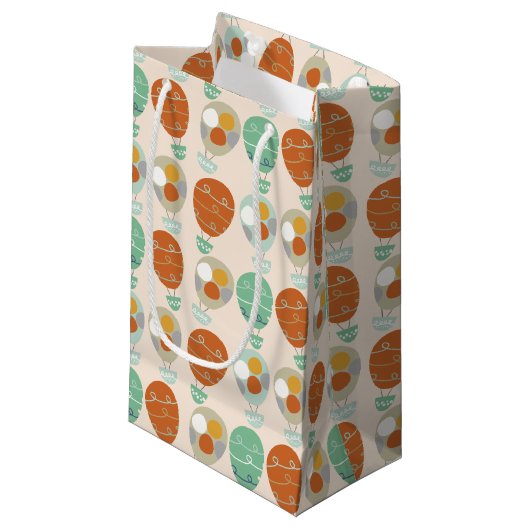 Whimsical Hot Air-ballonnen Klein Cadeauzakje (Voorkant Gekanteld)