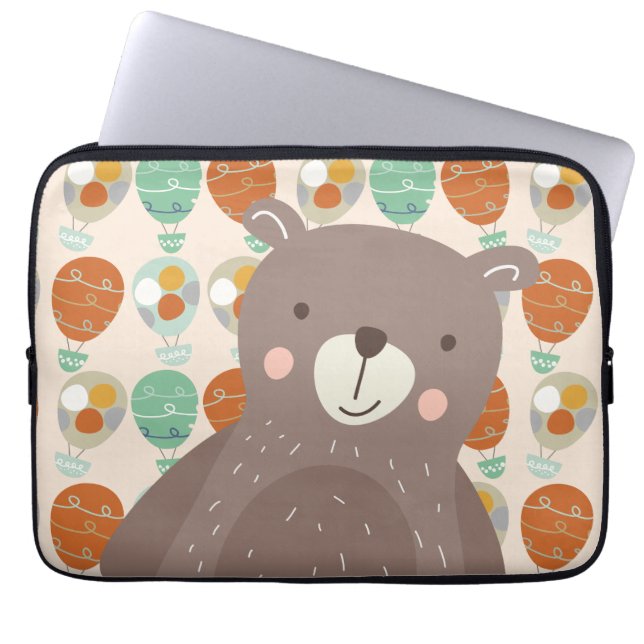 Whimsical Hot Air-ballonnen Laptop Sleeve (Voorkant)