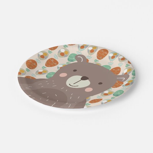 Whimsical Hot Air-ballonnen Papieren Bordje (Gekanteld)