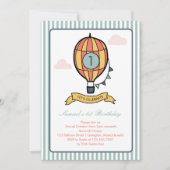 Whimsical Hot Air Balloon Premier Invitation d'ann (Devant)