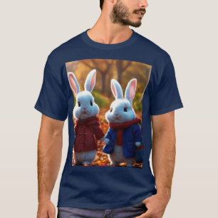 "Whimsical Hues: Kleurrijk Konijn Delight T-shirt" T-shirt
