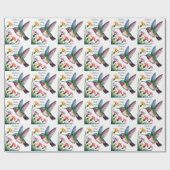 Whimsical Hummingbird Floral Baby Shower Cadeaupapier (Vlak)