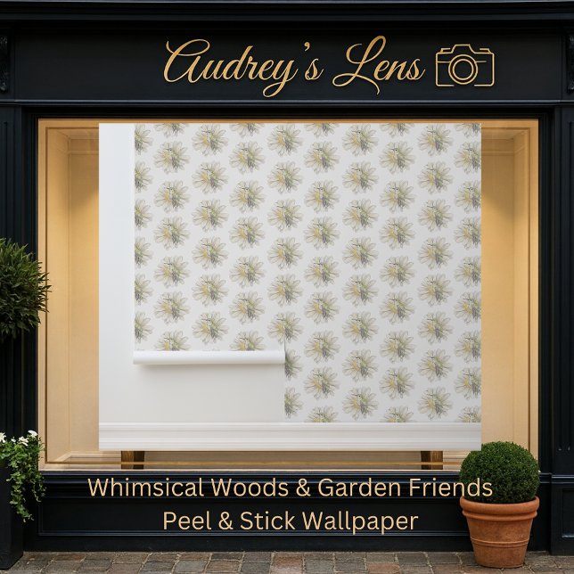 Whimsical Hummingbird & Spring Floral Nursery Behang (Creator heeft geüpload)