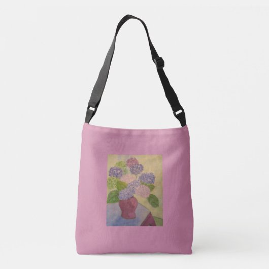 Whimsical Hydrangeas Crossbody Tas (Achterkant)