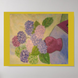 Whimsical Hydrangeas Poster