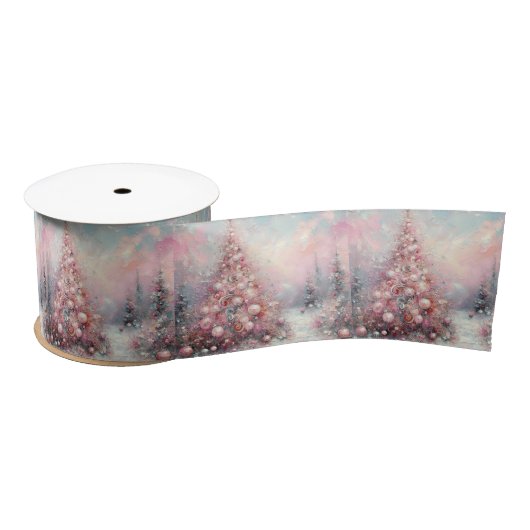 Whimsical Impressionistische Kerstboom Lint (Spoel)