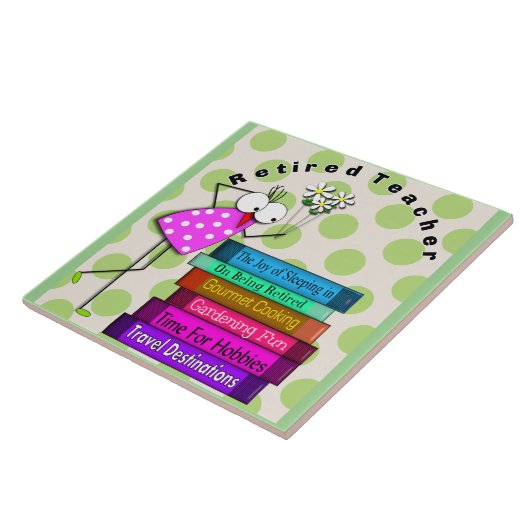 Whimsical in ruste leraar tegeltje (Zijkant)