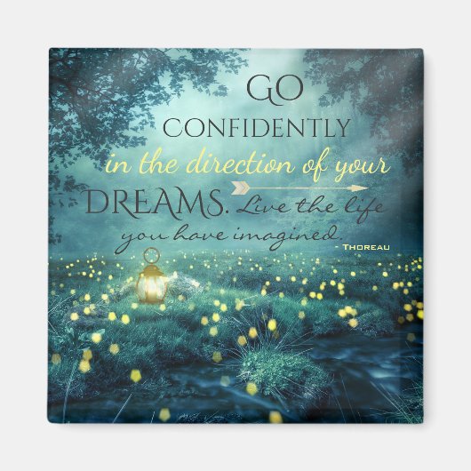 Whimsical Inspirating Dreams Quote Magneet (Voorkant)