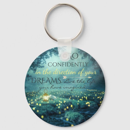 Whimsical Inspirating Dreams Quote Sleutelhanger (Voorkant)