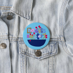 Whimsical Inspirerend Quote Hand Lettering Ronde Button 7,6 Cm