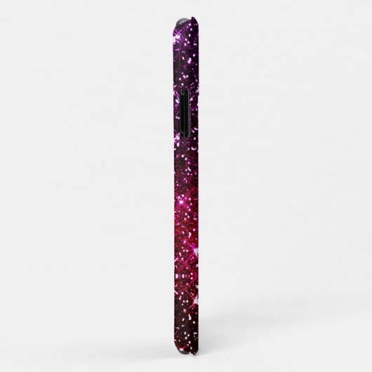 Whimsical iridescent roze Glitter monogram Case-Mate iPhone Case (Achterkant/rechts)