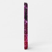 Whimsical iridescent roze Glitter monogram Case-Mate iPhone Case (Achterkant/links)