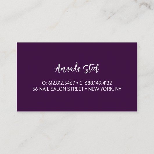 Whimsical iridescent roze Glitter monogram Visitekaartje (Achterkant)