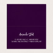 Whimsical iridescent roze Glitter monogram Visitekaartjes (Binnenkant ongevouwen)