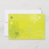 Whimsical Irish Green Shamrocks mariage RSVP (Dos)
