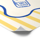 Whimsical Italiaans La Dolce Vita Bruidsfeest Poster (Hoek)