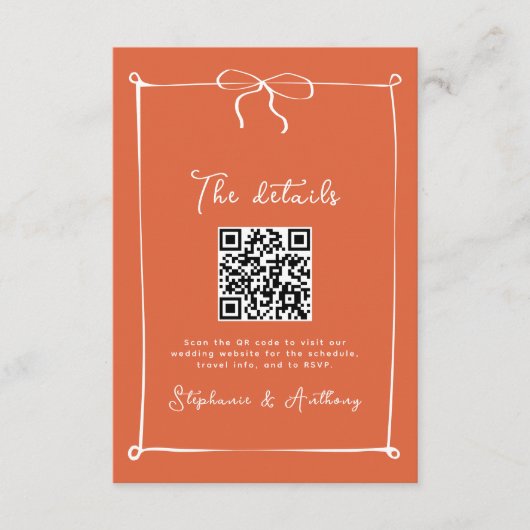 Whimsical Italiaanse zonsondergang met witte boog Informatiekaartje (Voorkant)