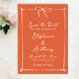 Whimsical Italiaanse zonsondergang met witte boog  Save The Date