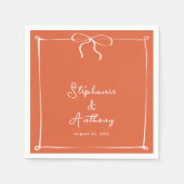 Whimsical Italiaanse zonsondergang met witte boog Servet (Voorkant)