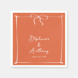 Whimsical Italiaanse zonsondergang met witte boog  Servet