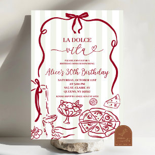 Whimsical Italië La Dolce Vita Verjaardagsfeest Kaart