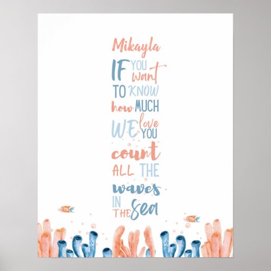 Whimsical Jellyfish Lullaby Quote Poster (Voorkant)