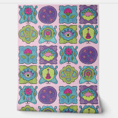 Whimsical Jewel Tones Hand getekend Boho roze Behang (Afrollen)