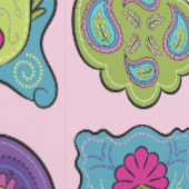 Whimsical Jewel Tones Hand getekend Boho roze Behang (Zoom)