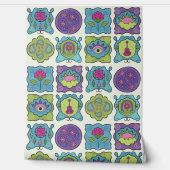 Whimsical Jewel Tones Hand getrokken Boho Lijst Cr Behang (Afrollen)