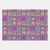 Whimsical Jewel Tones Hand getrokken Boho Lijsten Inpakpapier Vel (Voorkant 3)