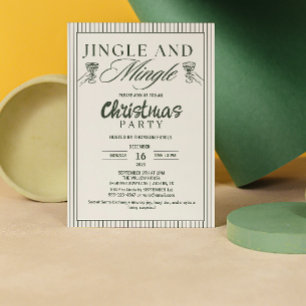 Whimsical Jingle en Mingle Kerstfeest Kaart