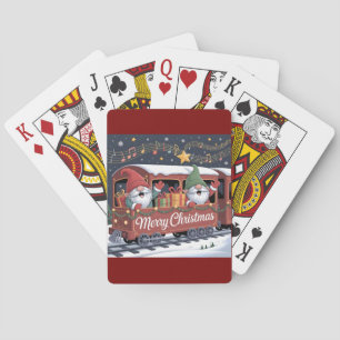 Whimsical Jolly Gnomes Musical Express Pokerkaarten