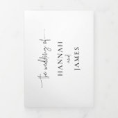 Whimsical kalligrafie Elegante bruiloft Drieluik Uitnodiging (Cover)