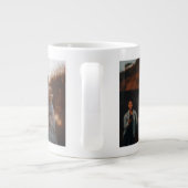Whimsical kalligrafie haar bruiloft foto cadeau Mo Extra Grote Beker (Achterkant)