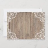 Whimsical Kanten Oude Schuur Bruiloft Save The Date (Achterkant)