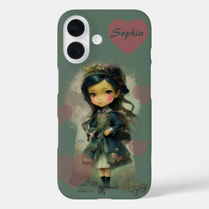 Whimsical Kawaii Fairy Tale Girl iPhone 16 Hoesje
