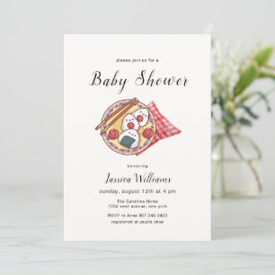 Whimsical Kawaii Japanse Onigiri Baby Shower Kaart