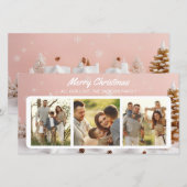 Whimsical Kerst Kaart 3 Foto Collage (Voorkant / Achterkant)