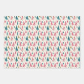 Whimsical kerst met kleurrijke bomen inpakpapier vel (Voorkant 2)