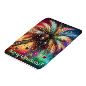 Whimsical Kerst Palmboom Tropisch Strand Levendig Magneet (Linkerzijde)