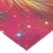 Whimsical Kerst Palmboom Tropisch Strand Levendig Tafelkleed (Gekanteld)