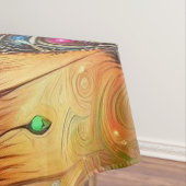 Whimsical Kerst Palmboom Tropisch Strand Levendig Tafelkleed (Voorbeeld)